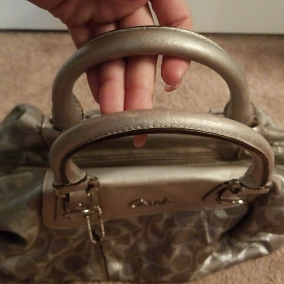 Silver Coach Handbag - Picture 3 of 5